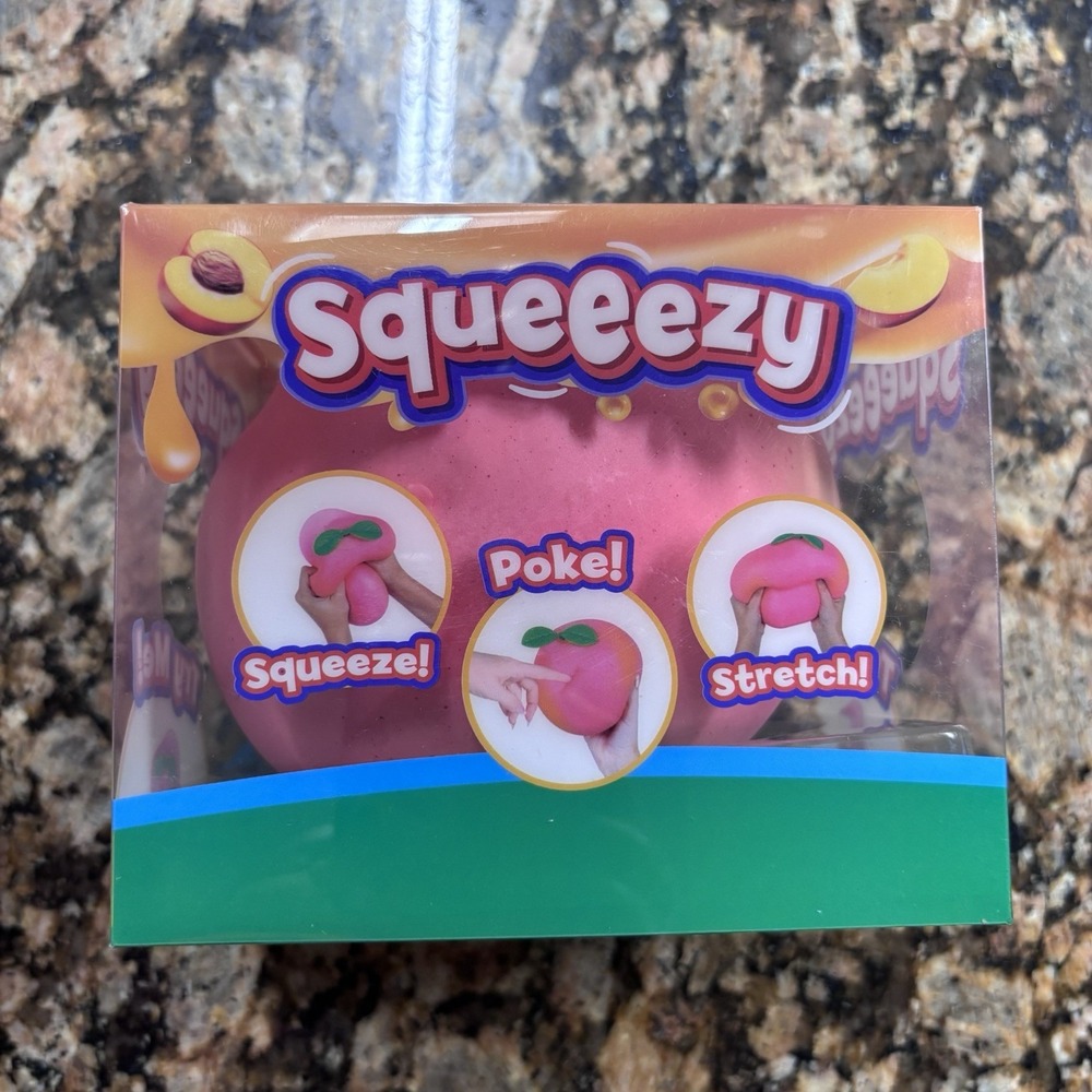 Sunny Days Squeeezy Jumbo Peach Squishy New